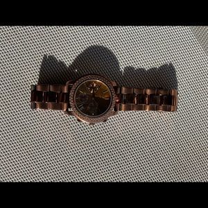 DKNY Brown metallic watch